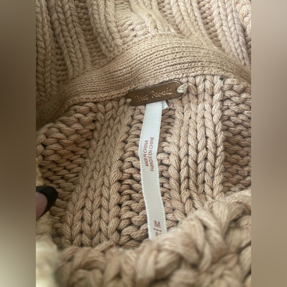 Free people neutral boho knit sweater - Picture 3 of 4